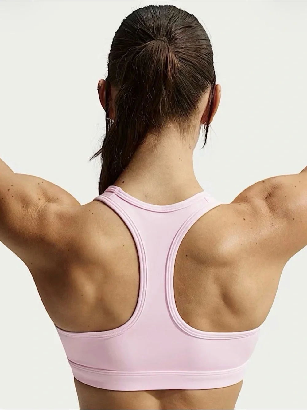Nike Women’s XL Swoosh Medium Support Padded Racerback Sports Bra Pink Foam
